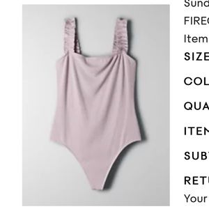 Aritzia Sunday Best Firecracker Bodysuit in Hazy Lilac XS
